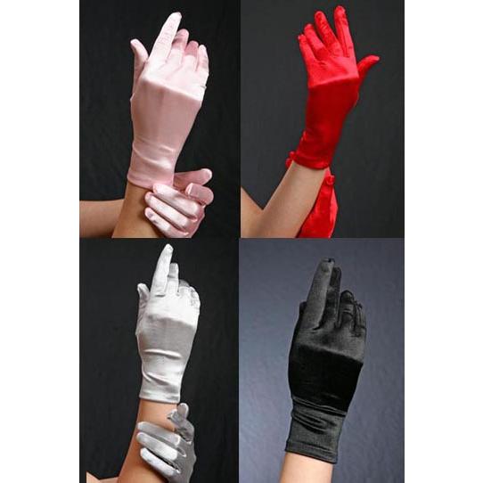 日本 メーカー再生品 ウエディング グローブ 手袋 サテン 送料無料 激安 ブラック レッド ピンク グレー コスプ G-18S