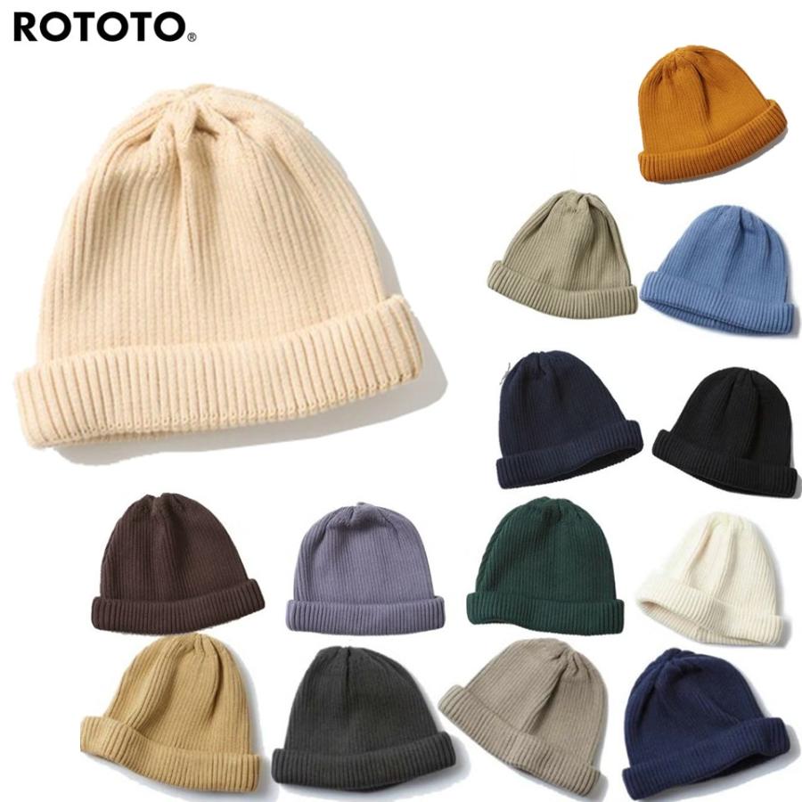 ROTOTO（ロトト） ROTOTO COTTON ROLL UP BEANIE メンズ レディース
