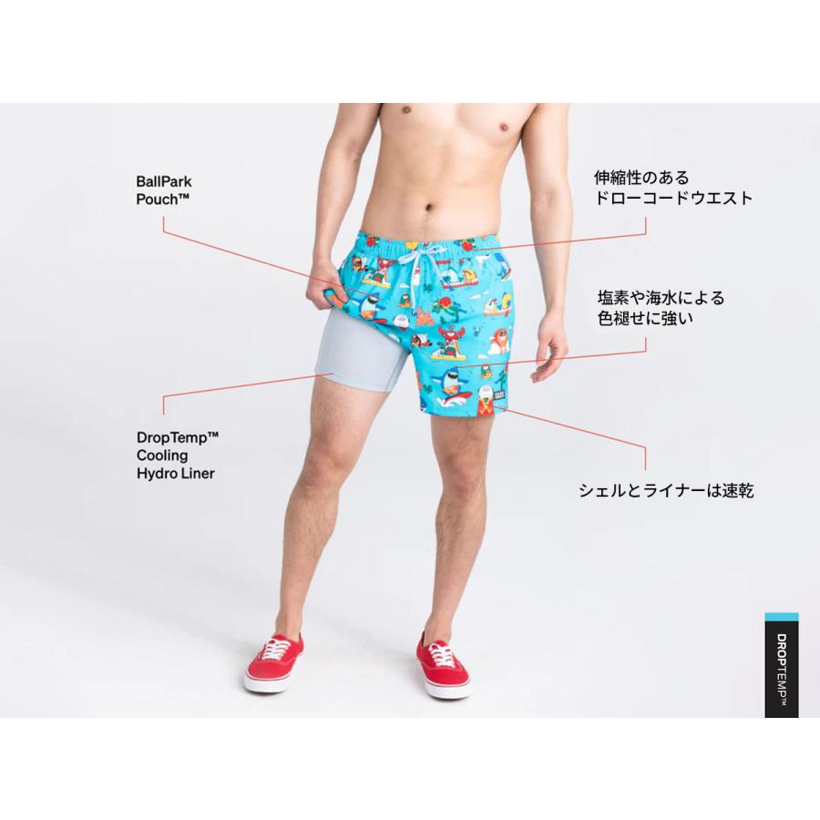 SAXX OH BUOY 2N1 VOLLEY 5inch オーブイ 5インチ メンズ スイム SAXX OH BUOY 2N1 VOLLEY 5inch オーブイ 5インチ メンズ スイム