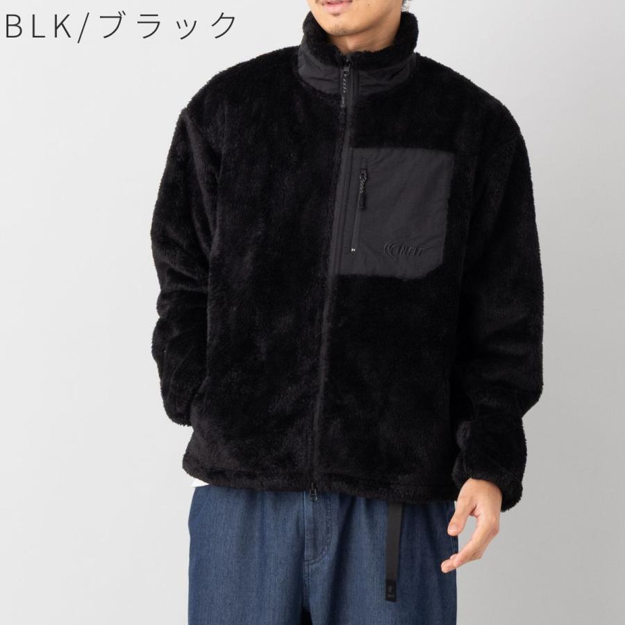 【タグ付き✨】ブリーフィング　フリース　ボア　ジャケット　ジップ　中綿　ブラック INFIT（インフィット） ボアフリース シャギーボア 防風フリース