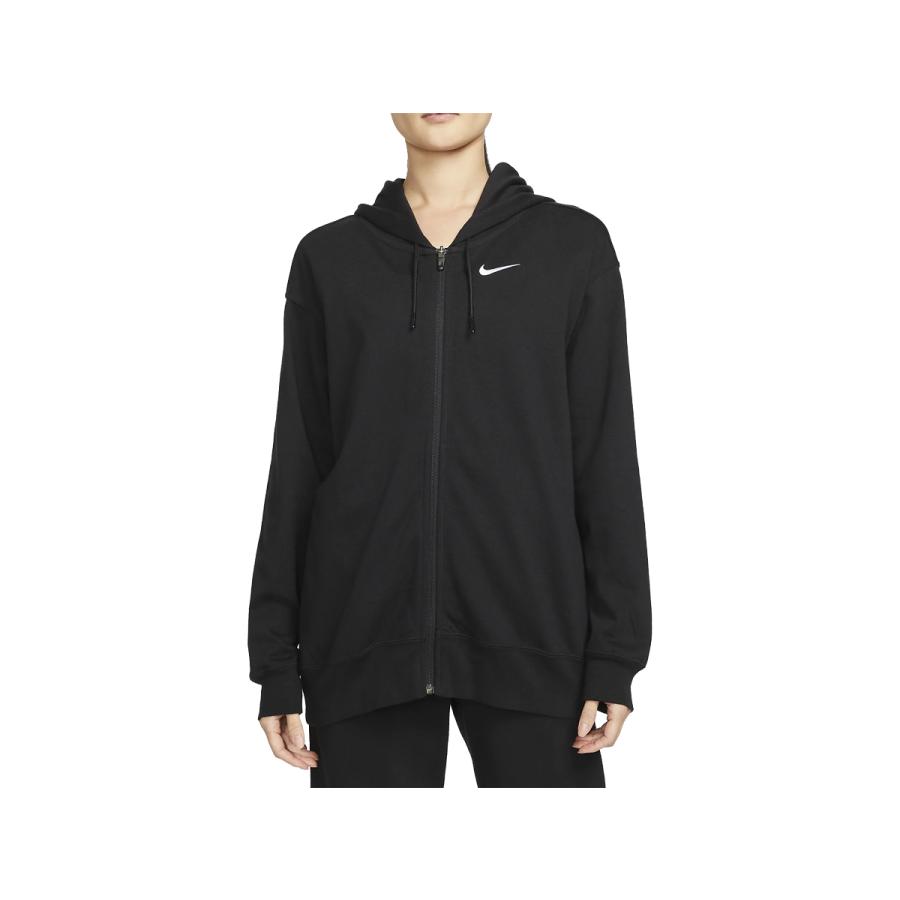 ナイキ NIKE スポーツウェア ジャージー オーバーサイズド フルジップ パーカー レディース コットン 綿 春 秋 ブラック 黒 スポーツ フィットネス パーカー ジャケット DM6416-010 NIKE（ナイキ） スポーツウェア ジャージー オーバーサイズド