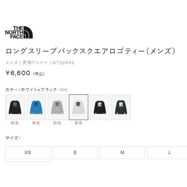 THE NORTH FACE（ザ ノースフェイス） ロングスリーブバックスクエア