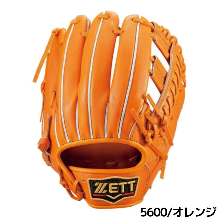 ZETT 硬式グローブ オレンジ色 収納袋付き プロステイタス ゼット ZETT