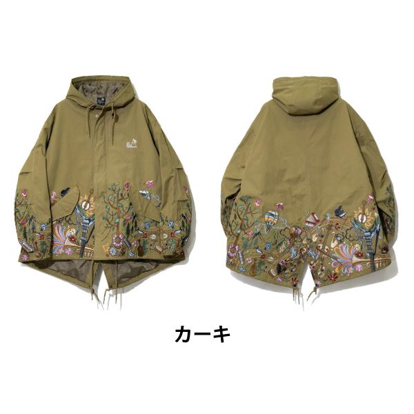 ゴースローキャラバン go slow caravan コードクロスパネル刺繍モッズ