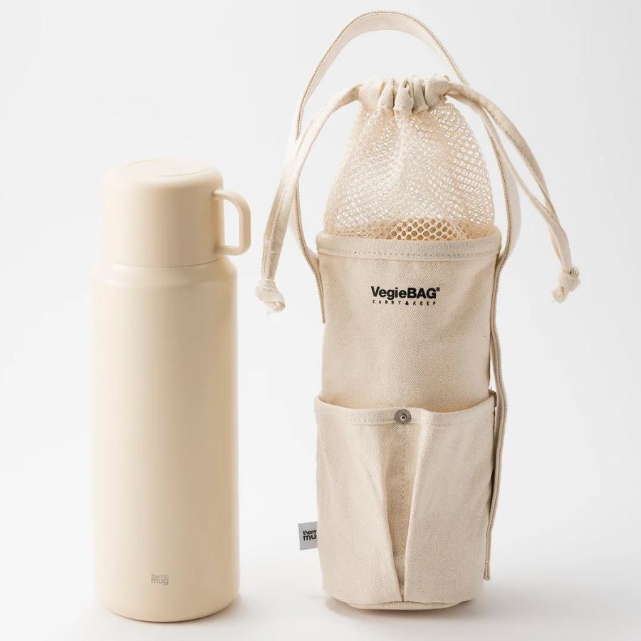 サーモマグ thermo mug VEGIEBAG2 TRIP BOTTLE L専用バッグ 携帯 レジャー おしゃれ ドライブ お出掛け 水筒入れ バッグ 袋 小物 巾着 TMVB2 | DESCENTE | 04