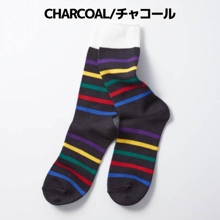 ROTOTO（ロトト） ROTOTO FIVE STRIPE CREW SOCKS ファイブ ストライプ