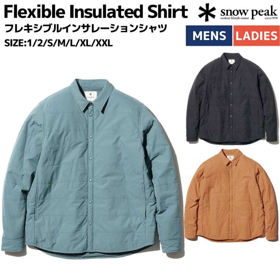 スノーピーク snowpeak Flexible Insulated Shirt フレキシブルインサレーション シャツ ユニセックス 春 秋 冬  カジュアル 長袖シャツ SW-23SU003 BGR BLK BR : g02saksw23su003 : スポーツマリオ Yahoo!店 - 通販  -