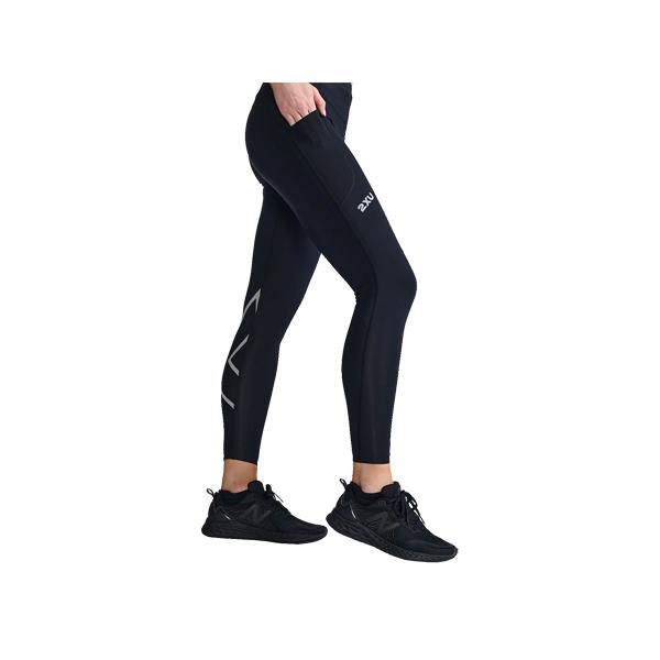 2XUロングタイツ　Lサイズ ブラック　シルバー　　2着 2XU ツータイムズユー エアロ ハイク ミッドライズ