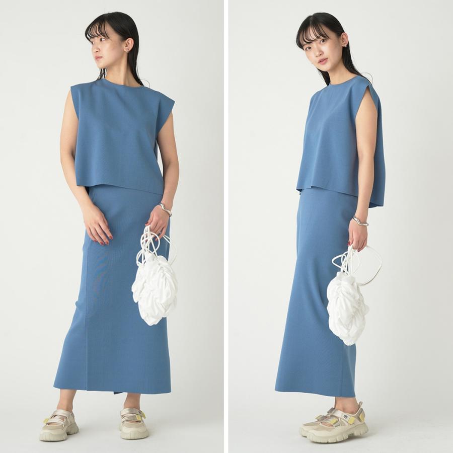emmi atelier ノースリーブフレアロングスカート 1 ロイヤルブルー emmi エミ emmi emmi atelier シンプルニットタイトスカート