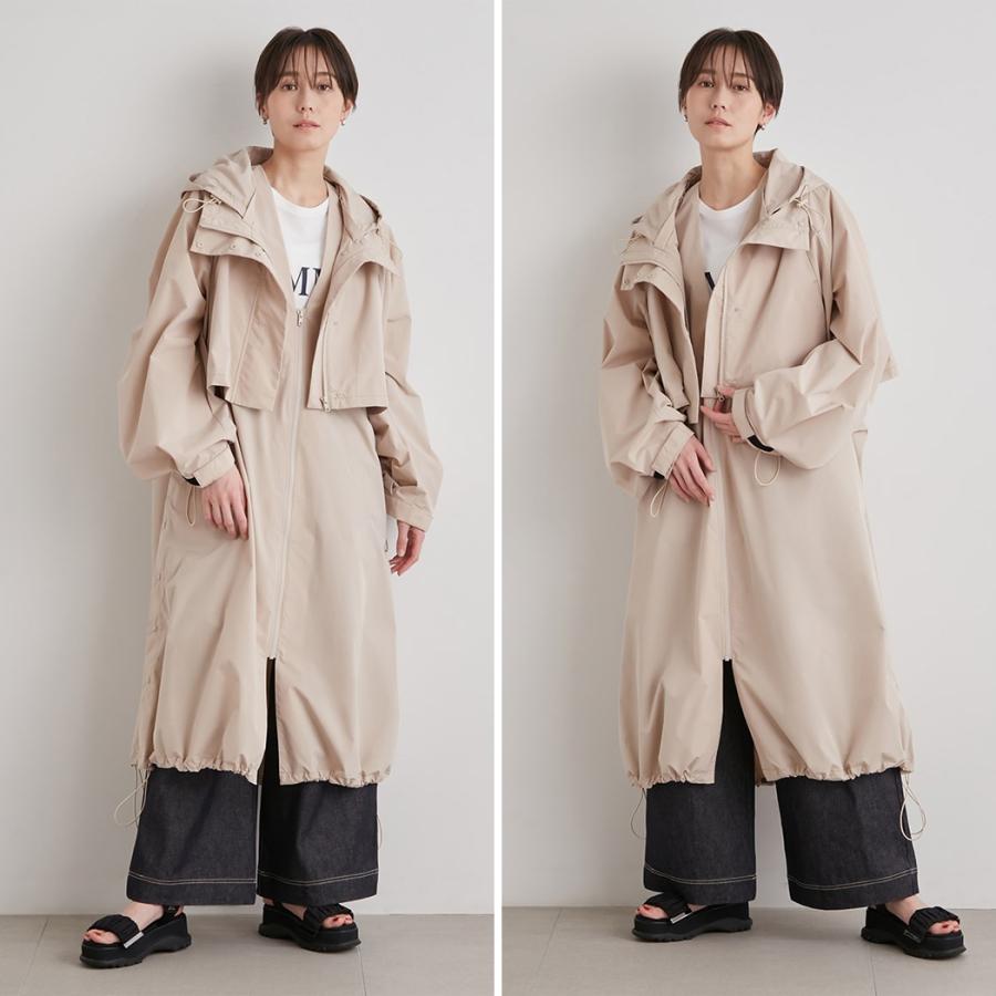 emmi エミ atelier 3WAYレイヤード撥水ナイロンコート emmi エミ atelier 3WAYレイヤード撥水ナイロンコート