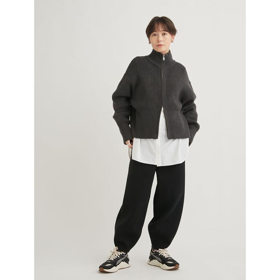 emmi エミ atelier フロントジップニットカーディガン