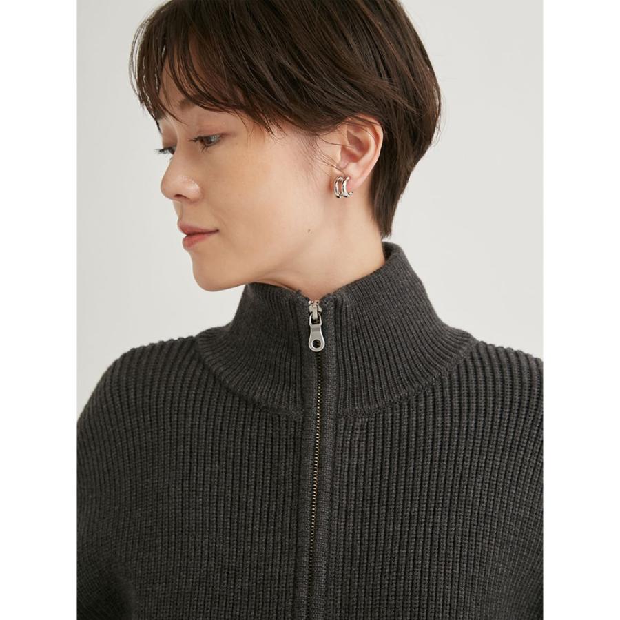 emmi エミ atelier フロントジップニットカーディガン