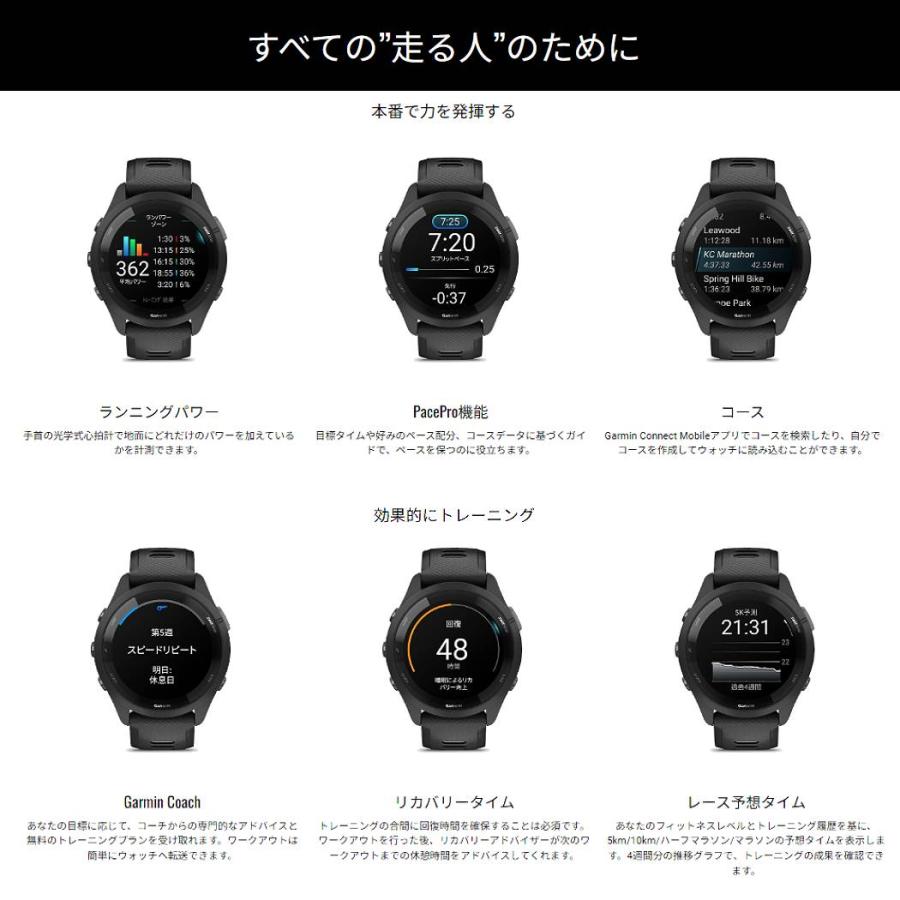 GARMIN（ガーミン） GARMIN Forerunner 265 フォアランナー ランニング