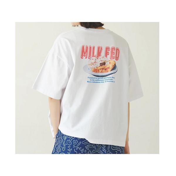 ミルクフェド MILKFED. DELICIOUS PIE WIDE S/S TEE 半袖 Tシャツ バックプリント カジュアル 半袖 シャツ 103242011023｜mario｜09