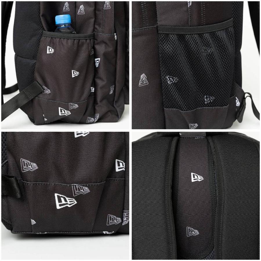 ニューエラ NEW ERA キャンパスパック 35L フラッグ モノグラム ブラック 黒 カジュアル バッグ リュック バックパック 通学 大容量 14108411｜mario｜09