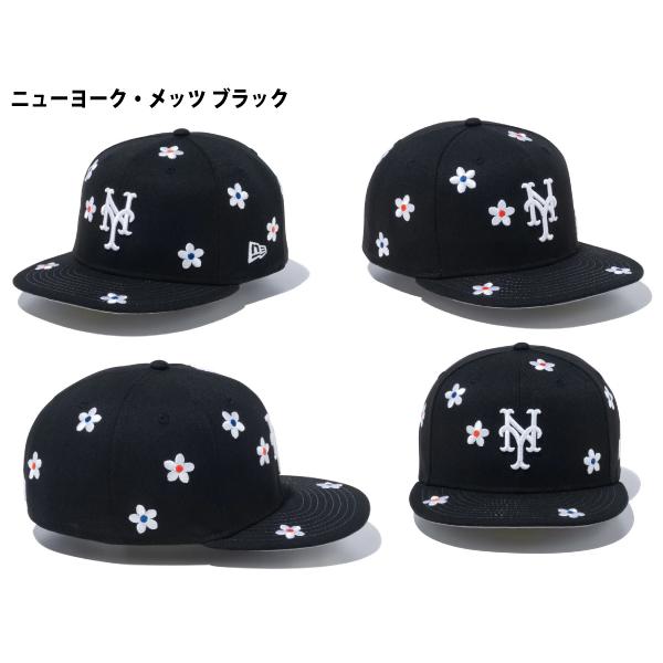 NEW ERA ニューエラ 59FIFTY Flower Embroidery ニューヨーク・ヤンキース ネイビー ブラック 花柄 カジュアル ...