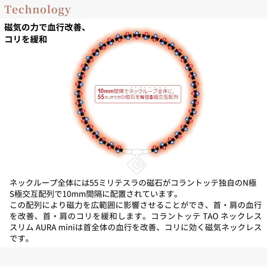 コラントッテ Colantotte コラントッテ TAO ネックレス スリム AURA mini レディース アクセサリー 磁気 肩コリ 首コリ 血行 改善 贈物 プレゼント ギフト DAAAI_10