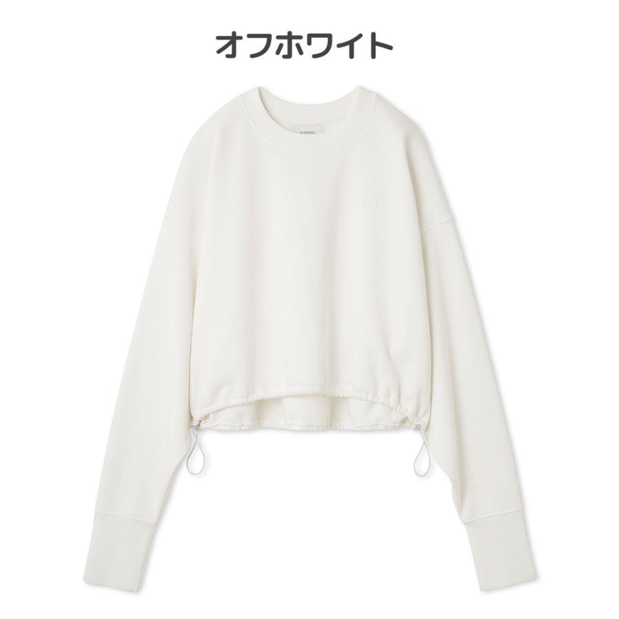 emmi エミ emmi emmi atelier ラメ裏毛クロップドプルオーバー