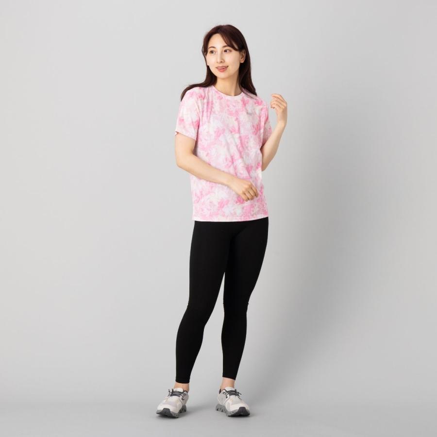 INFIT（インフィット） アルファベットリーフ柄Tシャツ レディース スポーツ フィットネス ランニング トレーニング ジムウェア ヨガ ...