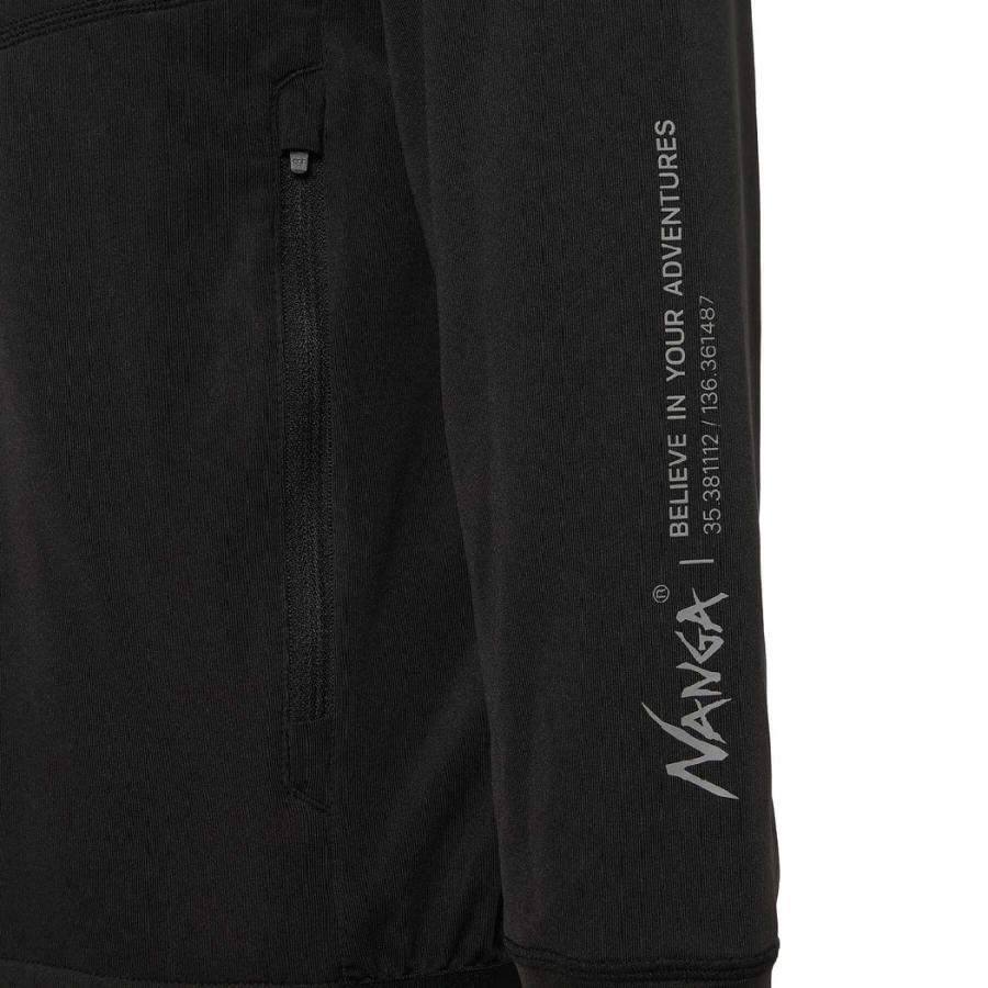 NANGA ナンガ ラッシュガード ジップパーカー メンズ ブラック