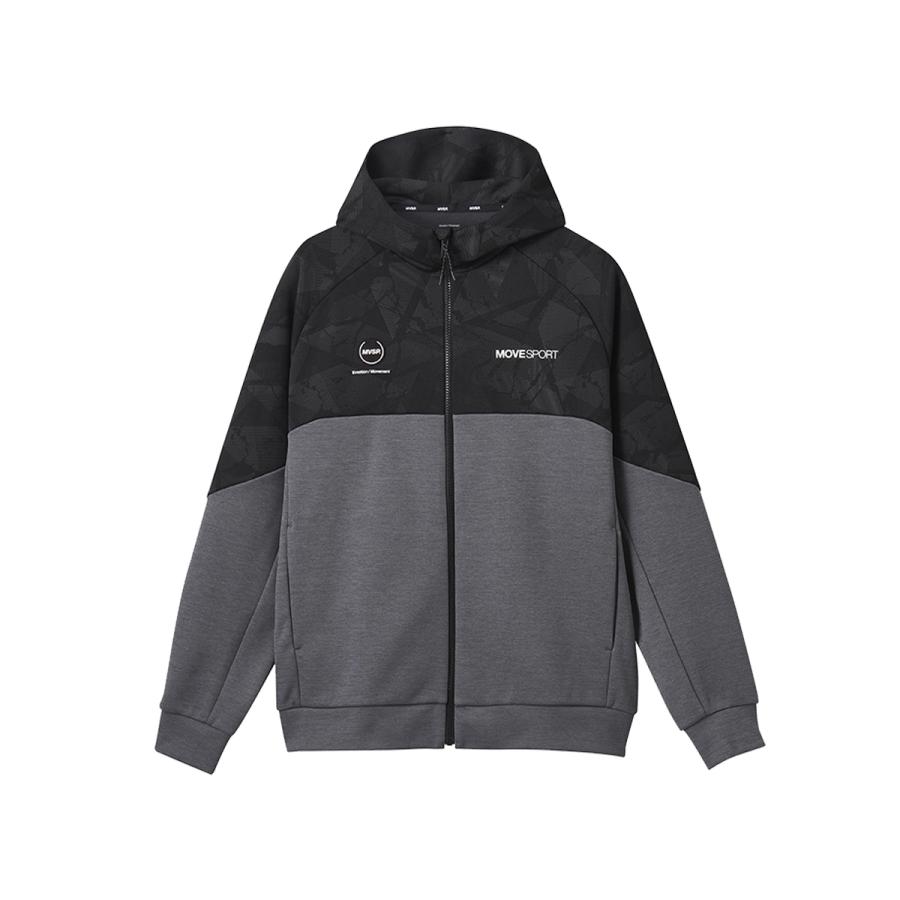 DESCENTE フード付きスキーウェア グレー/ブラック DESCENTE（デサント） エス.エフ.テック シールド 総柄フルジップ