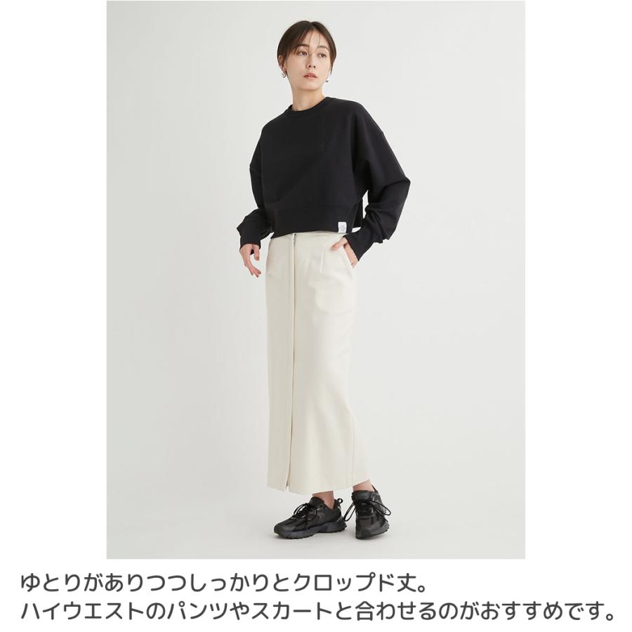 emmi エミ オーガニックコットンewcロゴショートスウェット レディース