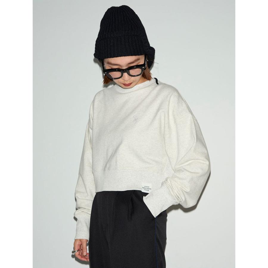 emmi エミ オーガニックコットンewcロゴショートスウェット レディース