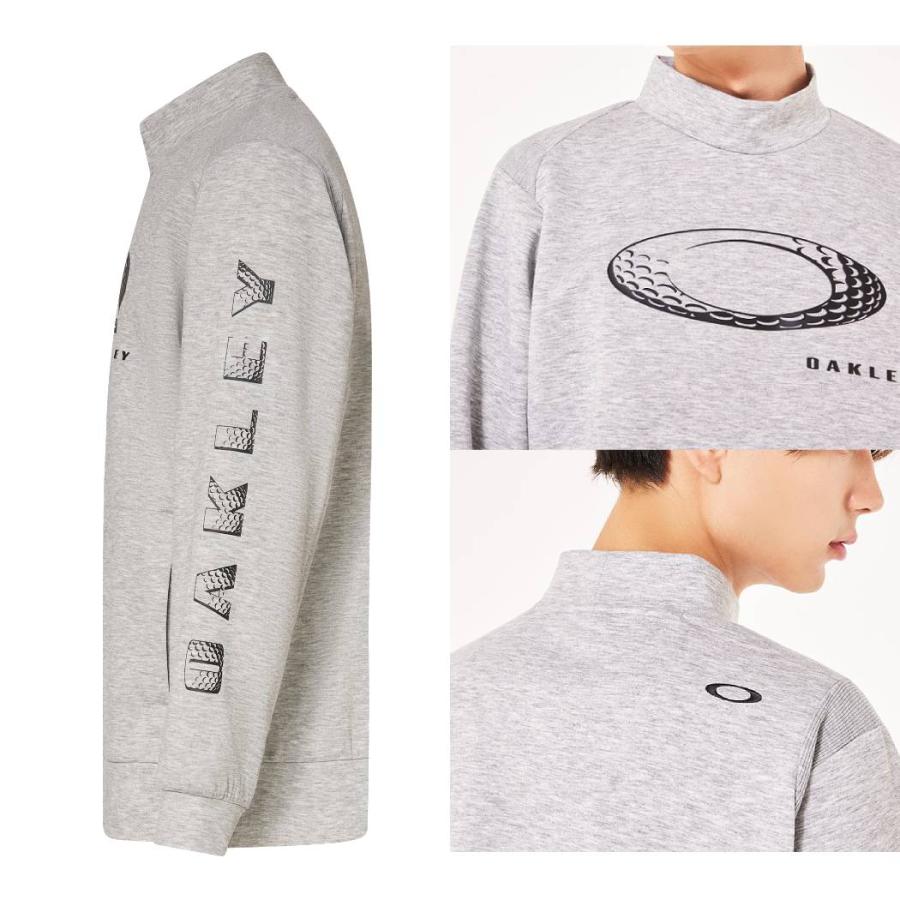 オークリー OAKLEY US規格 Gb Elipse Fleece Mock Gb エクリプス フリース モック メンズ 秋 冬 グレー ブルー ゴルフウェア スポーツ スウェット トップス モックネック 吸汗 速乾 UV FOA406952 27B 66Y OAKLEY（オークリー） OAKLEY US規格 Gb Elipse Fleece Mock Gb