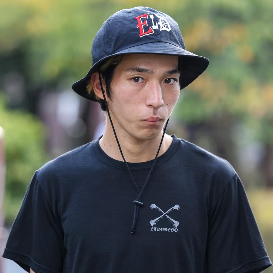 ELDORESO エルドレッソ Font 6Panels Hat ブラック ネイビー ELDORESO エルドレッソ Font 6Panels Hat ブラック ネイビー