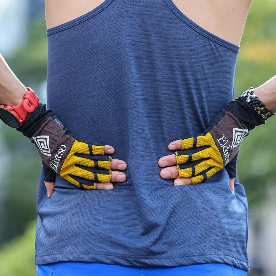 ELDORESO エルドレッソ Half-Cut Gloves ブラック オレンジ