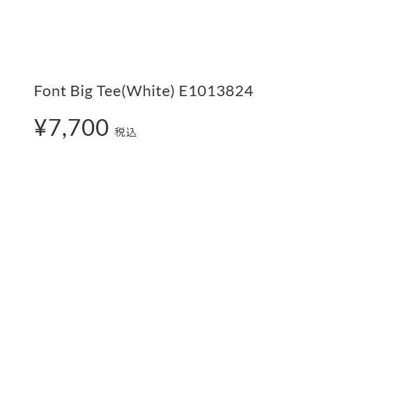 ELDORESO（エルドレッソ） ELDORESO Font Big Tee フォントビッグ
