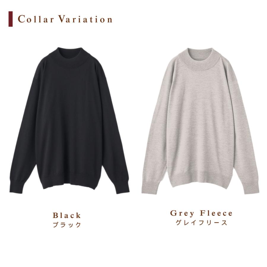 JOHN SMEDLEY（ジョンスメドレー） モックネック長袖ニットプル