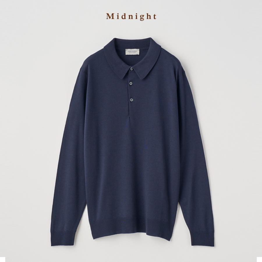 美品 JOHN SMEDLEY 24G メリノ ウール ニット ポロシャツ L JOHN SMEDLEY（ジョンスメドレー） JOHN SMEDLEY KNOLL 長袖ニット