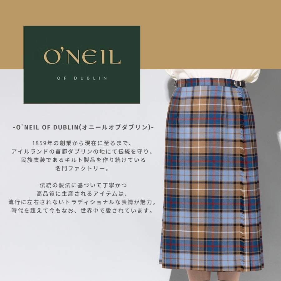 oneil of dublin ラップスカート ウール チェック アイルランド製 O'NEIL of DUBLIN（オニールオブダブリン） ONEIL OF DUBLIN ウール
