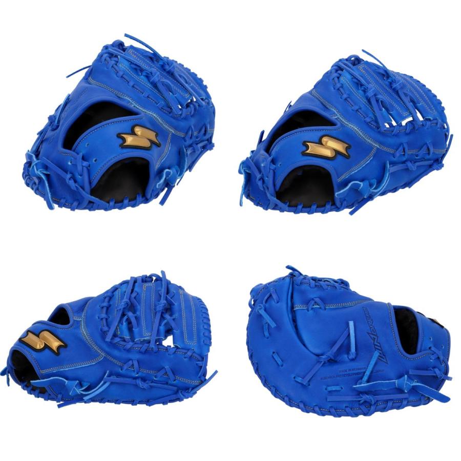 少年左利き　SSK軟式野球用グローブ ブラック×ブルー エスエスケイ（SSK） ウインドリーム 少年軟式用グラブ 一塁手用