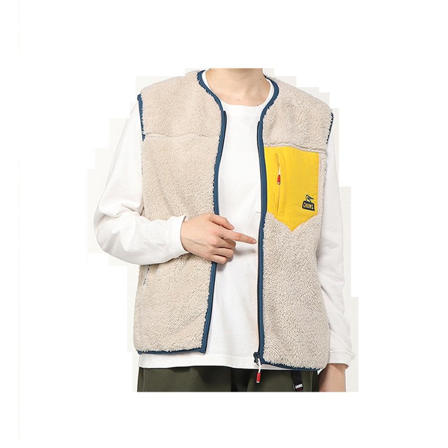 CHUMS（チャムス） CHUMS Bonding Fleece No Collar Vest ボンディング