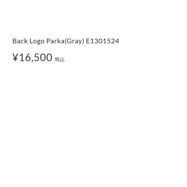 ELDORESO Back Logo Parka BLACK サイズL ELDORESO エルドレッソ Back Logo Parka バックロゴパーカー