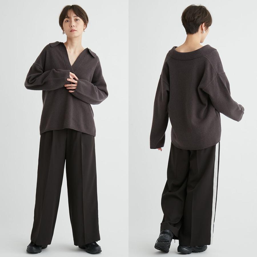 emmi エミ ラインタックパンツ レディース オールシーズン ベージュ