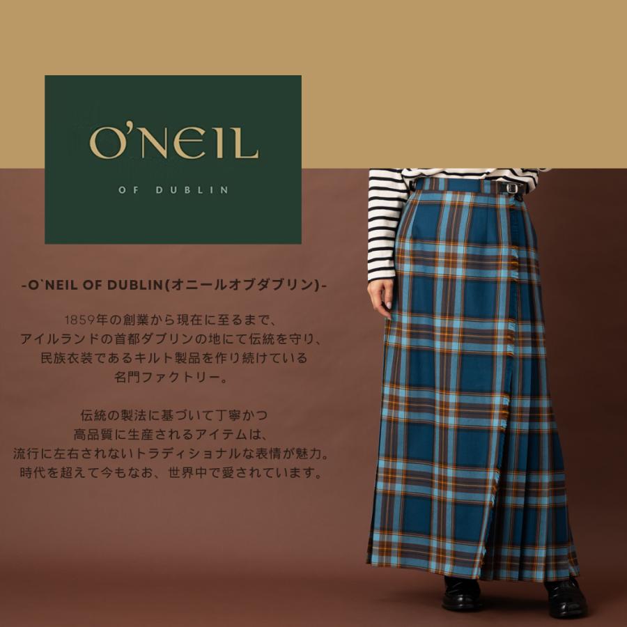 オニールオブダブリン 巻きスカート 後ろプリーツ　チェック柄ラップロングスカート 楽天市場】（初売りセール) O'NEIL OF DUBLIN オニールオブダブリン