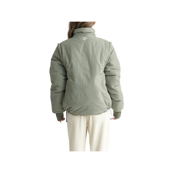 ロキシー ROXY STAY WARM JACKET 2way ステイ ウォーム ジャケット 2ウェイ レディース 秋 冬 カーキ 枯草色 アウター ジャケット ベスト 防寒 RJK234628T-OLV | ROXY | 01