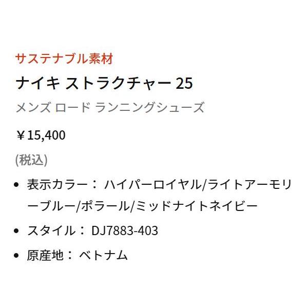 ナイキ NIKE AIR ZOOM STRUCTURE 25 エア ズーム ストラクチャー 25 メンズ ブルー 青 スポーツ ランニングシューズ ランシュー DJ7883403の画像