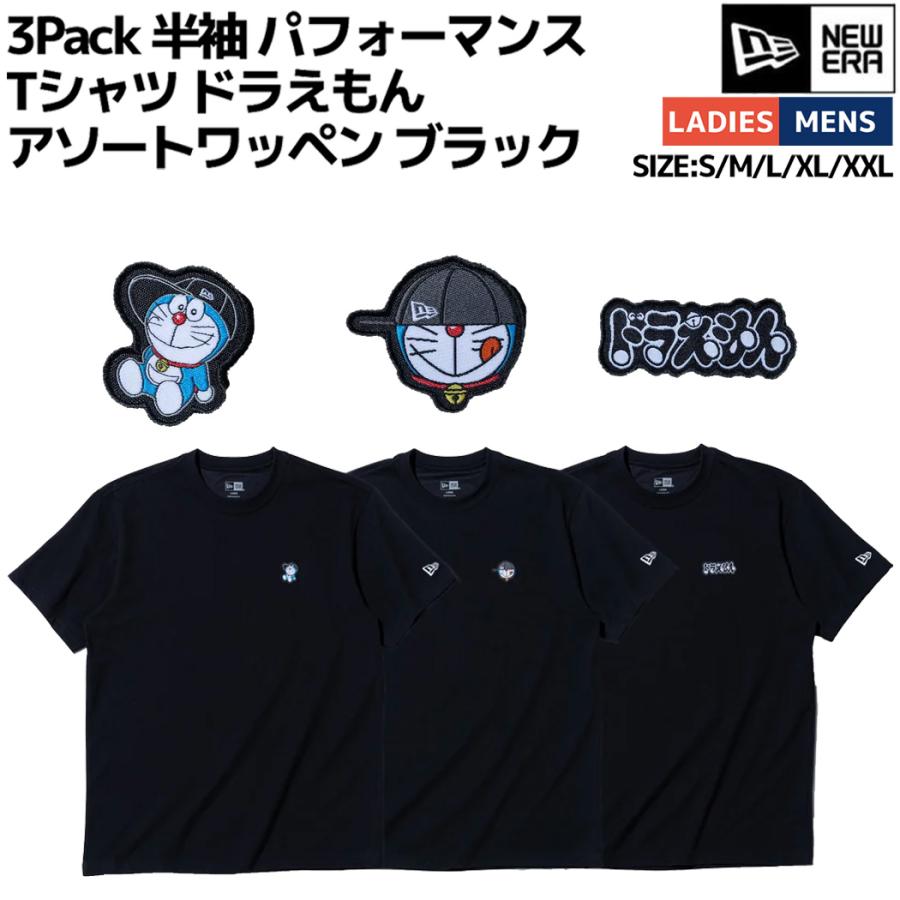 NEW ERA（ニューエラ） NEW ERA 3P TECH TEE DORAEMON WAPPEN BLK
