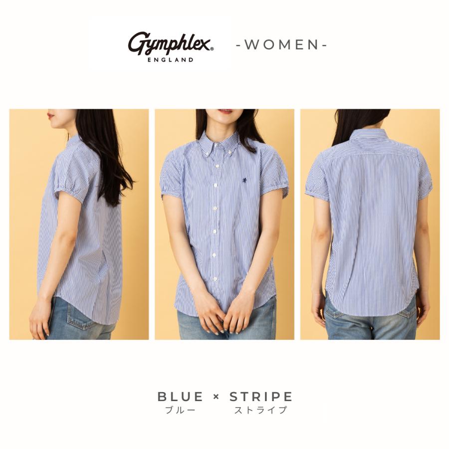 ジムフレックス GYMPHLEX フレンチスリーブシャツ 半袖ボタンダウン 