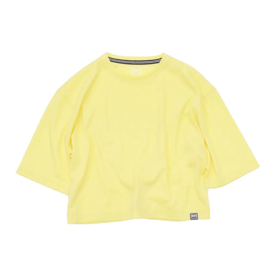 スーパーナチュラル sn super.natural エスエヌ クロップド Tシャツ レディース 春 夏 イエロー 黄色 スポーツ フィットネス 半袖 Tシャツ SNWJ10201-220 SN super.natural スーパーナチュラル エスエヌ クロップド Tシャツ