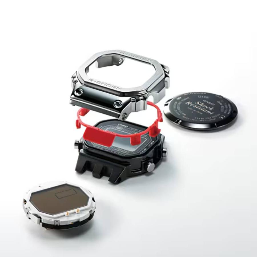 カシオ CASIO ジーショック G-SHOCK FULL METAL 5000 SERIES デジタル フルメタル メンズ シルバー スポーツ 腕時計 スマートウォッチ ソーラー 20気圧防水 防水の画像