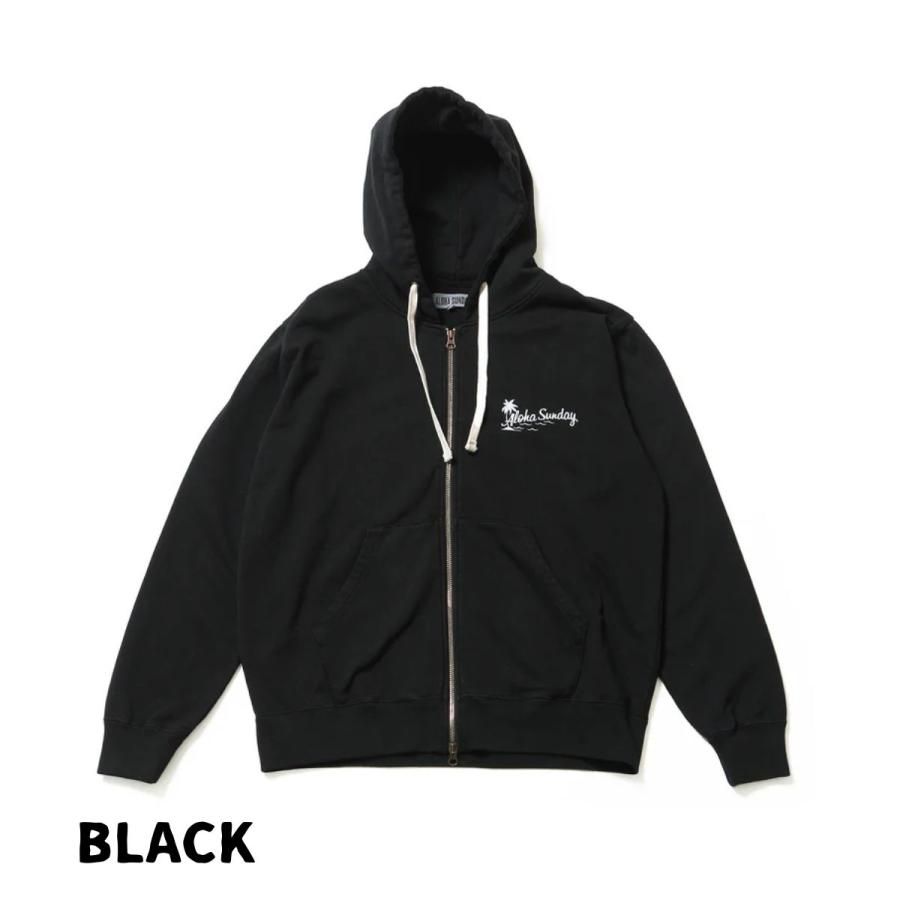 アロハサンデー ALOHA SUNDAY ZIP HOODIE BREEZE ジップフーディーブリーズ メンズ ベージュ ブラック ピンク カジュアル ウェア　ジップ パーカー AS3004 ALOHA SUNDAY アロハサンデー ALOHA SUNDAY ZIP HOODIE BREEZE ジップ