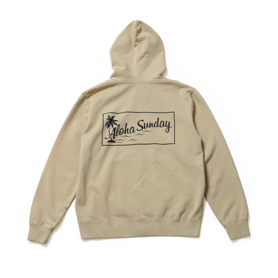 アロハサンデー ALOHA SUNDAY ZIP HOODIE BREEZE ジップフーディーブリーズ メンズ ベージュ ブラック ピンク カジュアル ウェア　ジップ パーカー AS3004 ALOHA SUNDAY アロハサンデー ALOHA SUNDAY ZIP HOODIE BREEZE ジップ