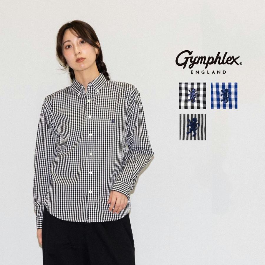 GYMPHLEX（ジムフレックス） 長袖ボタンダウンシャツ レディース