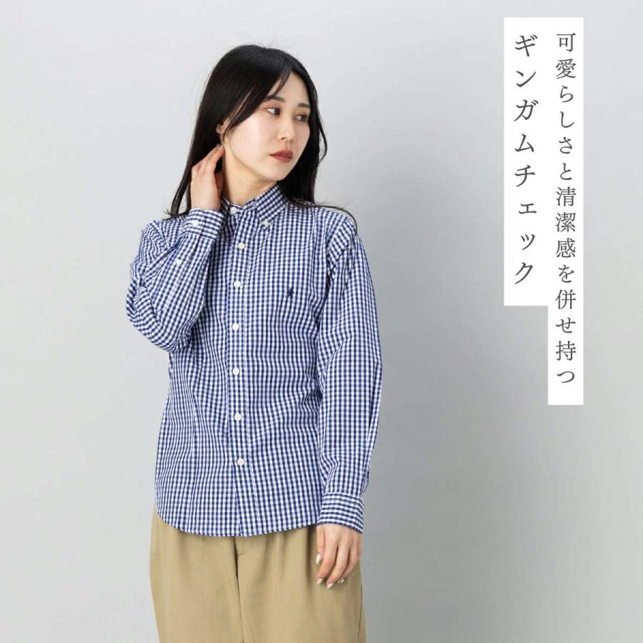 GYMPHLEX（ジムフレックス） 長袖ボタンダウンシャツ レディース