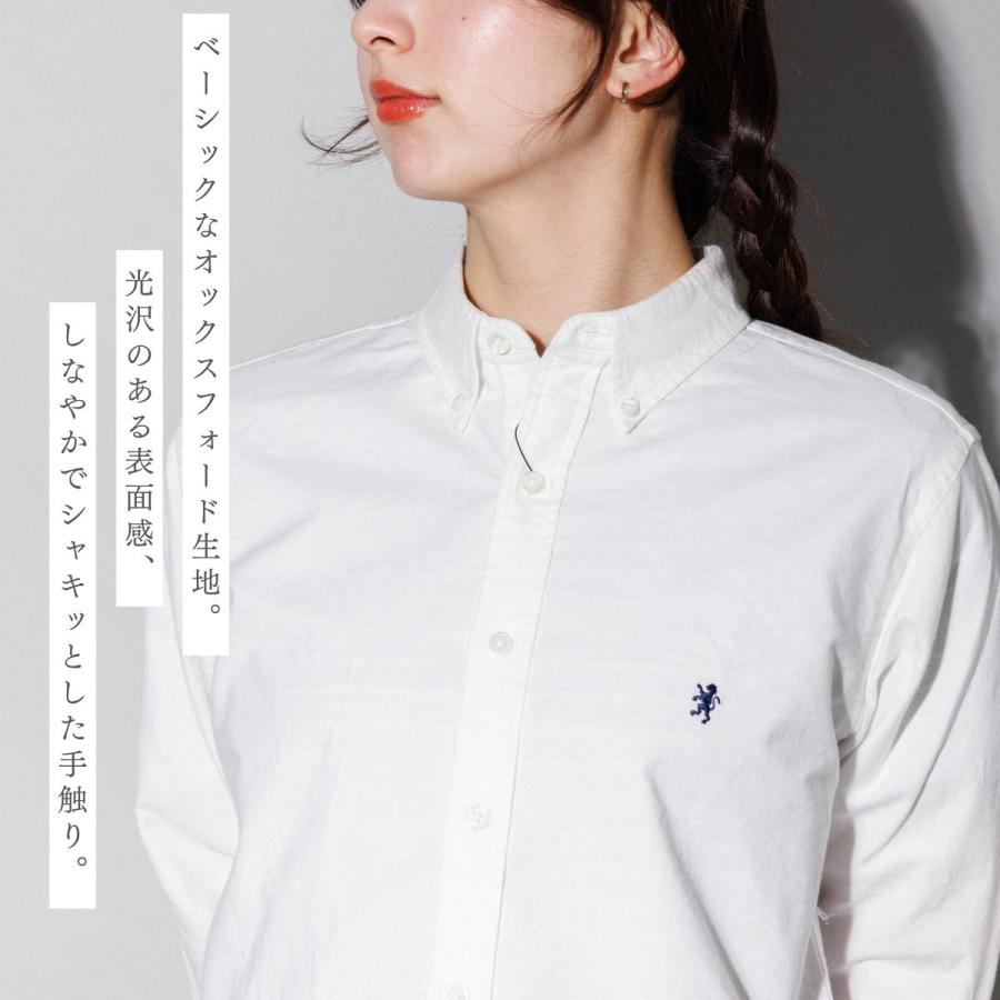 【未使用】Gymphlex ボタンダウン 長袖チュニックシャツ ジムフレックス GYMPHLEX 長袖ボタンダウンシャツ ソリッド レディース